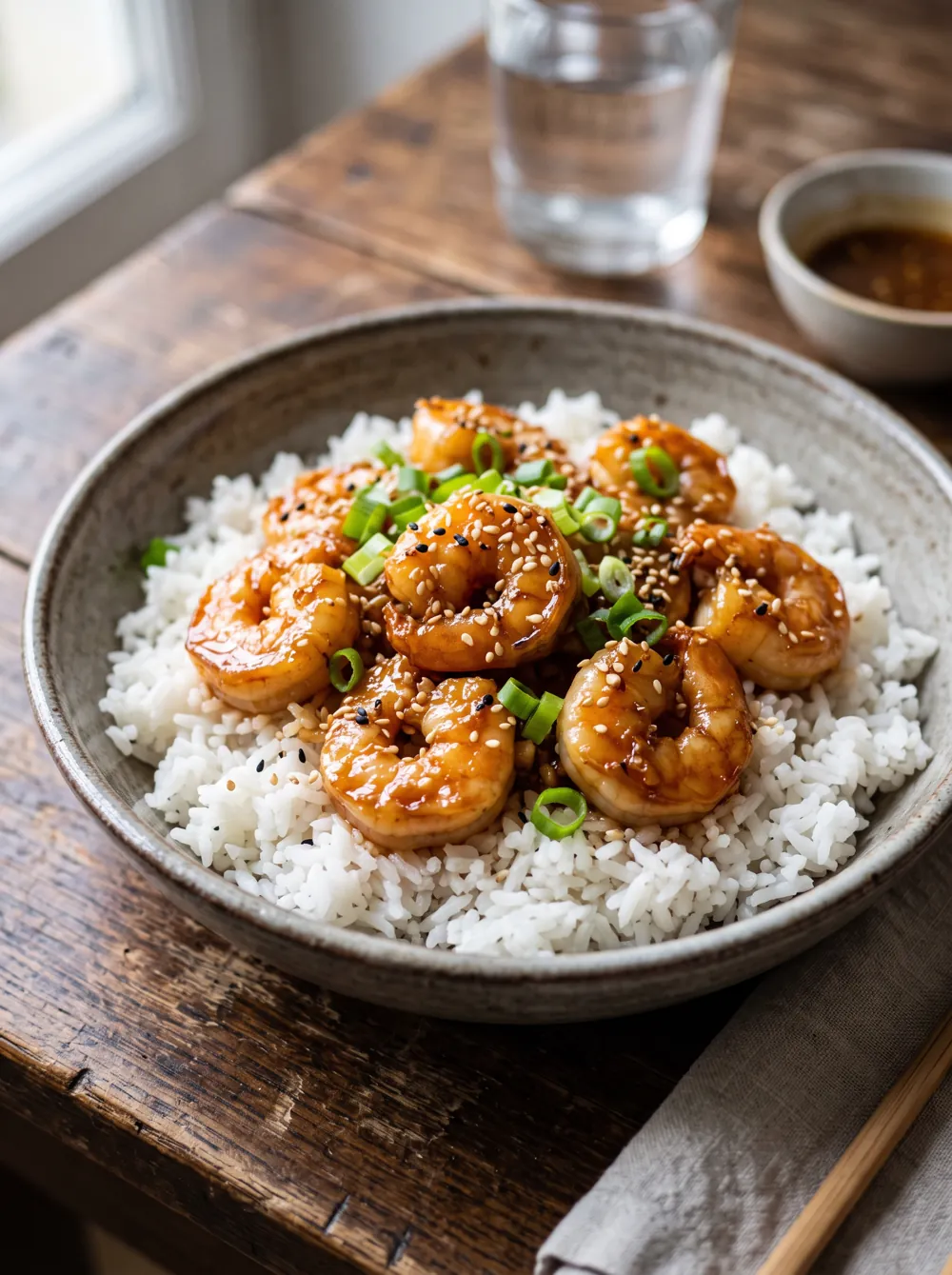 crevettes sauce soja miel